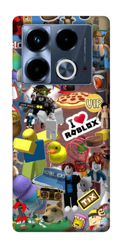 Чехол на Infinix Note 40 4G Roblox collage ver.5 фото 1 из 1