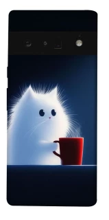 Чехол на Google Pixel 6 Pro Чехол кот с кофе фото 1 из 1