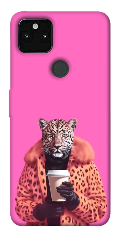 Чехол на Google Pixel 5A Леопард с кофе фото 1 из 1