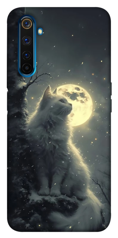 Чохол на Realme 6 Pro Кіт під місяцем фото 1 з 1