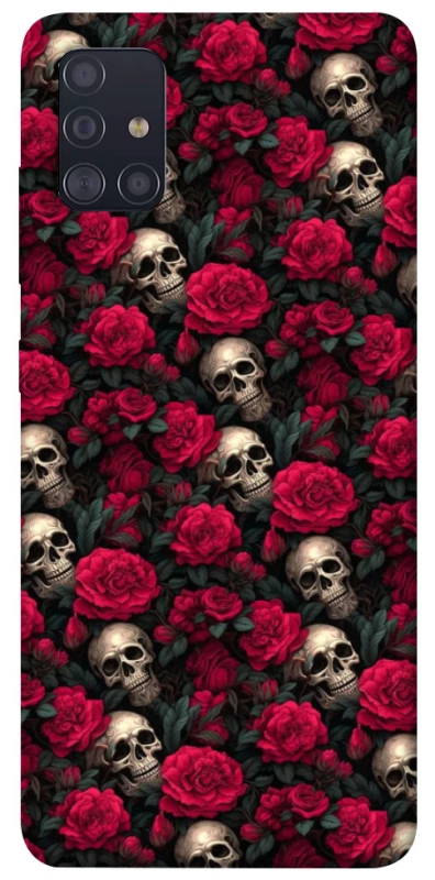 Чехол на Samsung Galaxy A51 Черепа и розы фото 1 из 1