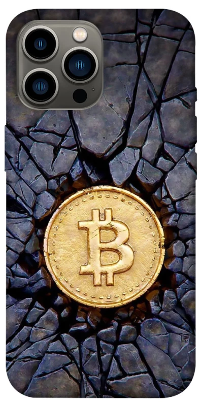 Чехол на Apple iPhone 12 Pro Max (6.7") Bitcoin cracks фото 1 из 1