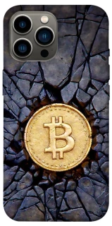 Чехол на Apple iPhone 13 Pro Max (6.7") Bitcoin cracks фото 1 из 1