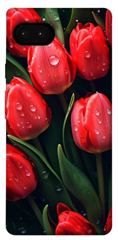 Чохол на Google Pixel 7a Червоні тюльпани фото 1 з 1