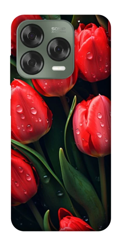 Чохол на ZTE Nubia V70 Design Червоні тюльпани фото 1 з 1