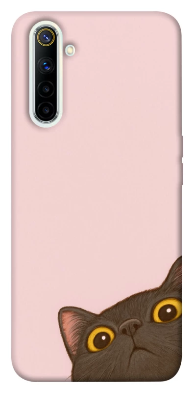 Чохол на Realme 6 Peeping cat фото 1 з 1