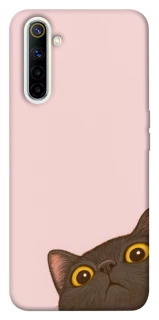 Чохол на Realme 6 Peeping cat фото 1 з 1