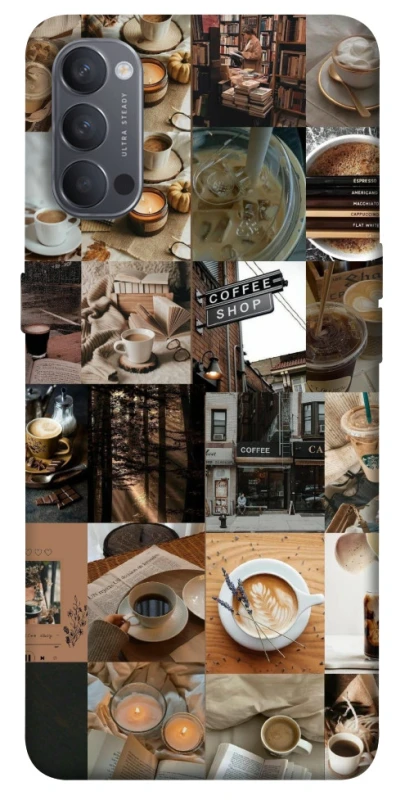 Чохол на Oppo Reno 4 Coffee collage ver.3 фото 1 з 1