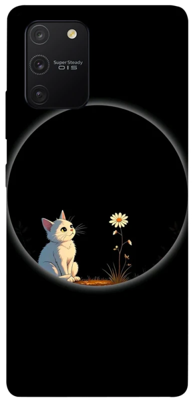 Чехол на Samsung Galaxy S10 Lite Cat and flower фото 1 из 1