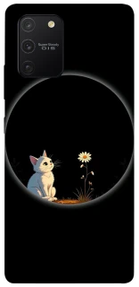 Чехол на Samsung Galaxy S10 Lite Cat and flower фото 1 из 1