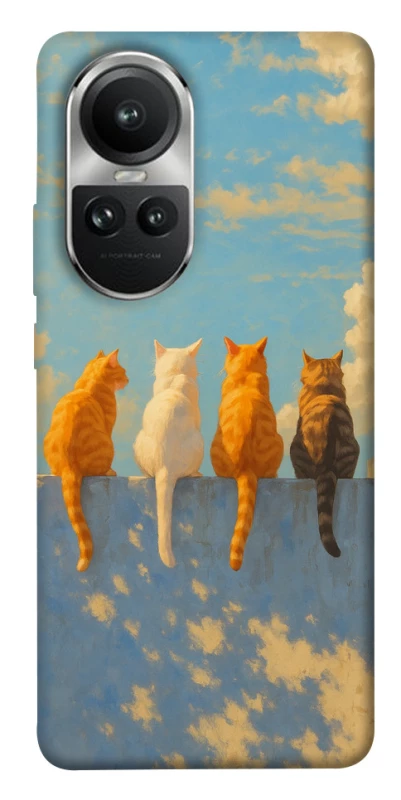 Чохол на Oppo Reno 10 cats on wall фото 1 з 1