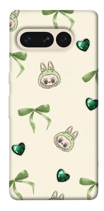 Чохол на Google Pixel 7 Pro Labubu Green Heart фото 1 з 1