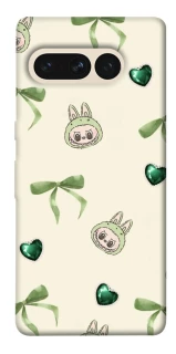 Чохол на Google Pixel 7 Pro Labubu Green Heart фото 1 з 1