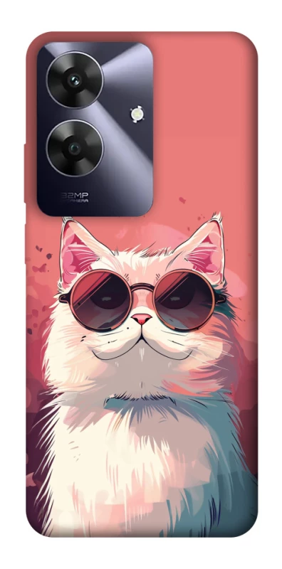Чохол на Realme Note 60 Сat with glasses фото 1 з 1