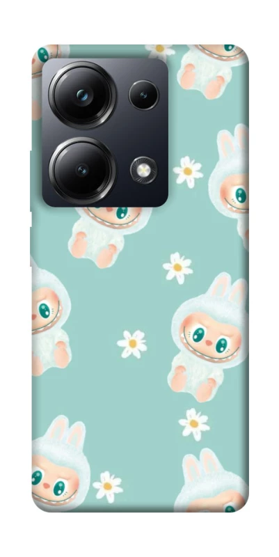 Чохол на Xiaomi Poco M6 Pro 4G Labubu Green фото 1 з 1