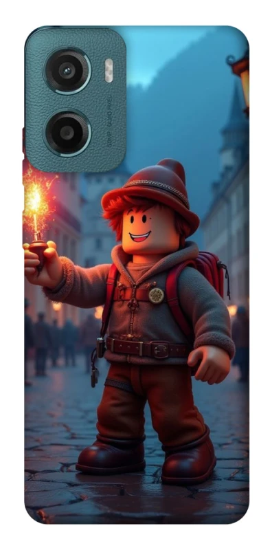 Чохол на Motorola Moto G06 Roblox Fire Logo Blue Flames фото 1 з 1