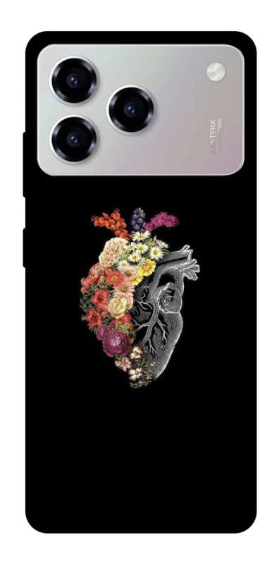 Чохол на ZTE Blade A76 Heart with flowers фото 1 з 1