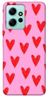 Чехол на Xiaomi Redmi Note 12 4G Red hearts 2 фото 1 из 1
