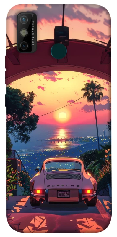 Чехол на TECNO Spark 6 Go Porsche at sunset фото 1 из 1
