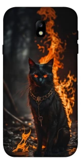 Чохол на Samsung J730 Galaxy J7 (2017) Вогняний кіт фото 1 з 1