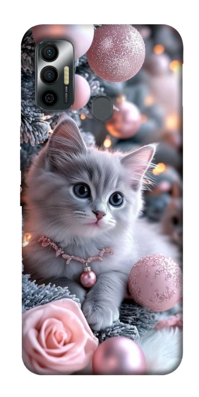 Чохол на TECNO Spark 7 Christmas Kitty фото 1 з 1