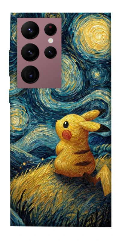 Чохол на Samsung Galaxy S22 Ultra Pikachu and Van Gogh фото 1 з 1