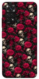 Чехол на Xiaomi Redmi Note 11 (Global) / Note 11S Черепа и розы фото 1 из 1