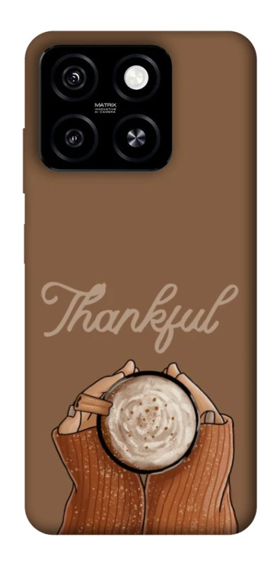 Чохол на ZTE Blade A55 4G Thankful coffee фото 1 з 1