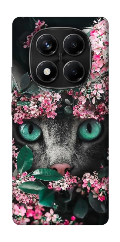 Чохол на Xiaomi Redmi Note 14 Pro 4G Кіт в квітах фото 1 з 1
