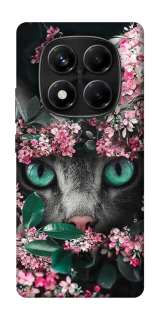 Чехол на Xiaomi Redmi Note 14 Pro 4G Кот в цветах фото 1 из 1
