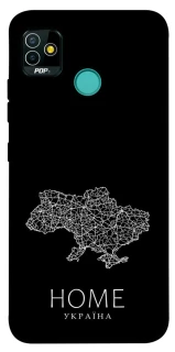 Чехол на TECNO POP 5 Ukraine black map фото 1 из 1