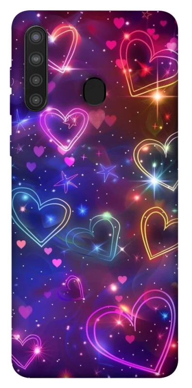 Чохол на Samsung Galaxy A21 Drawn hearts фото 1 з 1
