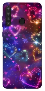 Чохол на Samsung Galaxy A21 Drawn hearts фото 1 з 1