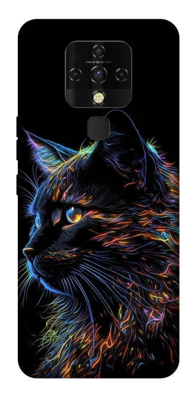 Чехол на TECNO Camon 16 SE Черный кот фото 1 из 1