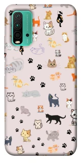 Чехол на Xiaomi Redmi Note 9 4G / Redmi 9 Power Cat style ver.1 фото 1 из 1