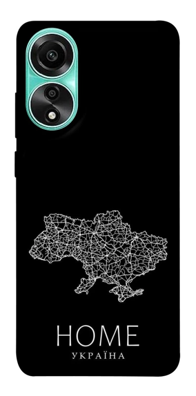 Чохол на Oppo A78 4G Ukraine black map фото 1 з 1