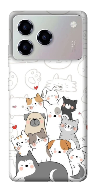 Чехол на ZTE Blade A76 Funny Pets фото 1 из 1