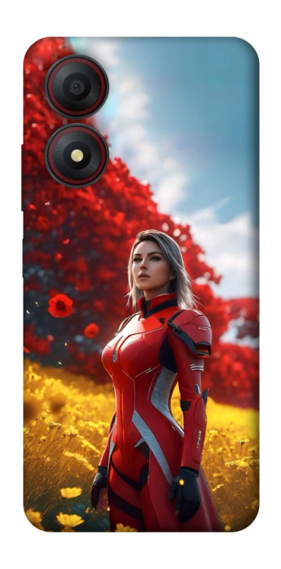 Чохол на ZTE Blade A34 4G Cyber space girl ver.5 фото 1 з 1