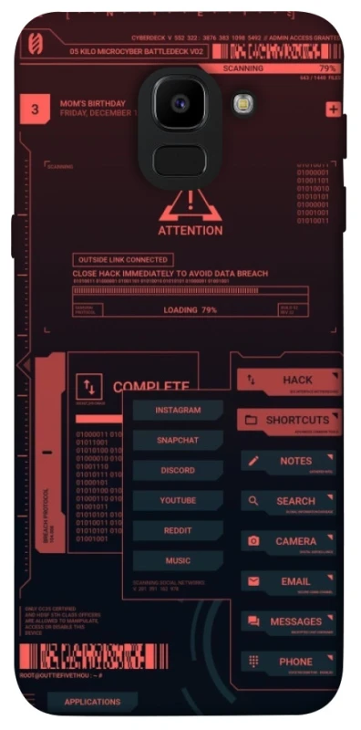 Чохол на Samsung J600F Galaxy J6 (2018) Attention фото 1 з 1