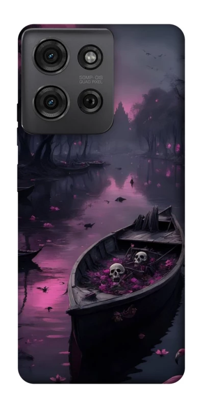 Чохол на Motorola Moto G75 Boat and flamingo фото 1 з 1