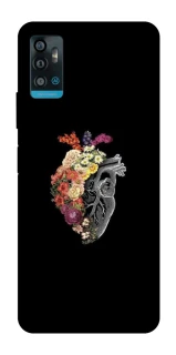 Чохол на ZTE Blade A71 Heart with flowers фото 1 з 1