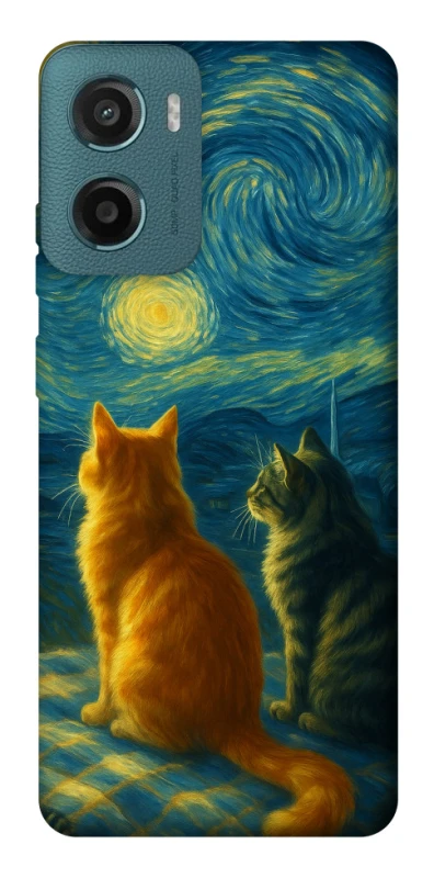 Чохол на Motorola Moto G06 Cats under the stars фото 1 Чохол на Motorola Moto G06 Cats under the stars фото 1 з 1