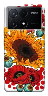 Чохол на Xiaomi Poco X6 Соняшники та маки фото 1 з 1
