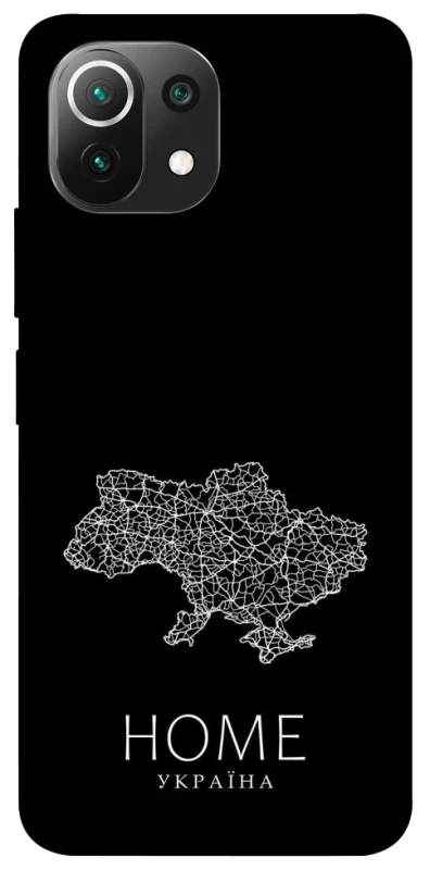 Чохол на Xiaomi Mi 11 Lite Ukraine black map фото 1 з 1