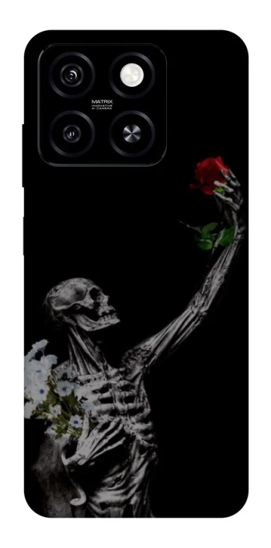 Чехол на ZTE Blade A55 4G Skeleton vs Rose фото 1 из 1