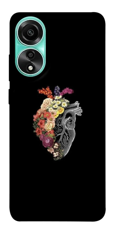 Чохол на Oppo A78 4G Heart with flowers фото 1 з 1