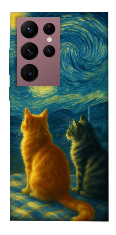 Чохол на Samsung Galaxy S22 Ultra Cats under the stars фото 1 з 1