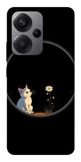 Чехол на Xiaomi Redmi Note 13 Pro+ Cat and flower фото 1 из 1