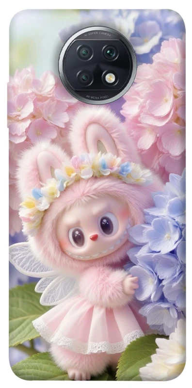 Чехол на Xiaomi Redmi Note 9 5G / Note 9T Labubu & Flowers ver.1 фото 1 из 1