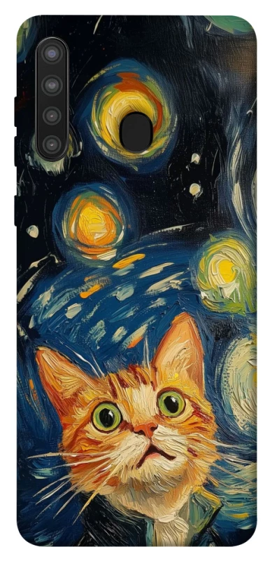 Чохол на Samsung Galaxy A21 paint cat фото 1 з 1